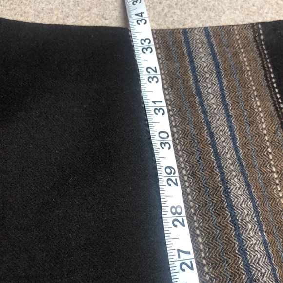 Brown Long Wool wrap skirt with fringe 12 P - Picture 8 of 12